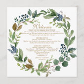 GreenGenery Navy Gold welkomstbrief Programmakaart (Voorkant)