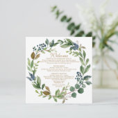 GreenGenery Navy Gold welkomstbrief Programmakaart (Staand voorkant)