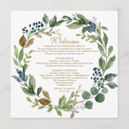 GreenGenery Navy Gold welkomstbrief Programmakaart