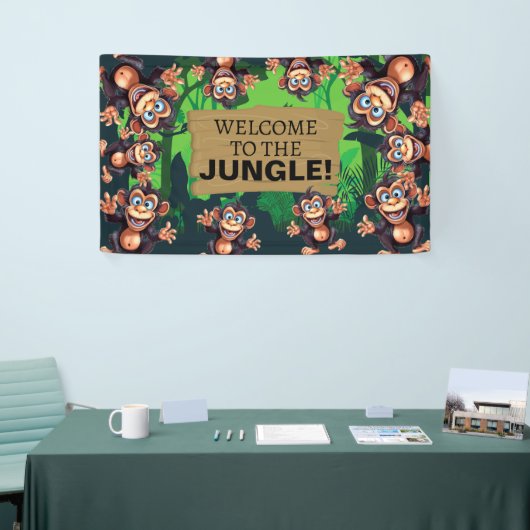 GreenGenery Oerwoud Dieren Safari Spandoek (Beurs)