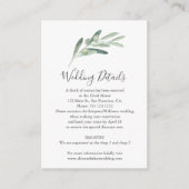 GreenGenery Olive bruiloft details Informatiekaartje (Voorkant)