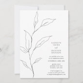 GreenGenery Olive Leaf Branch Eenvoudig Verlovings Kaart (Voorkant)