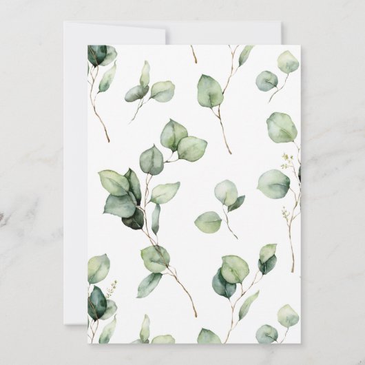 GreenGenery Waterverf bruiloft uitnodiging (Achterkant)