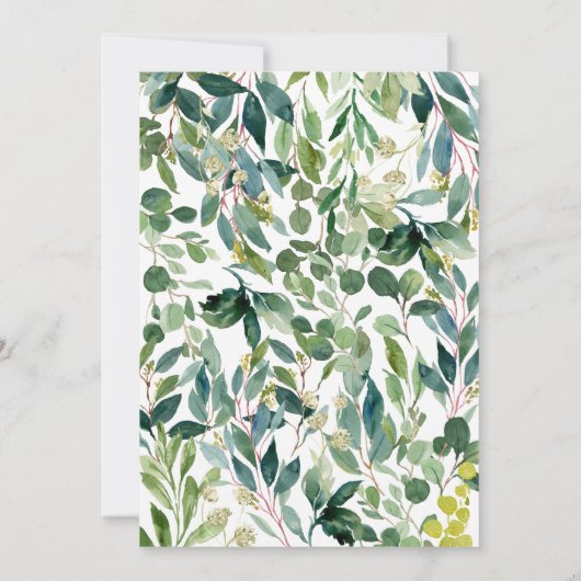 GreenGenery Wild One Safari Baby shower Kaart (Achterkant)