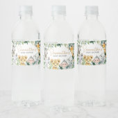 GreenGenery Wild One Safari Baby shower Waterfles Etiket (Flessen)