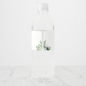 GreenGenery Wild One Safari Baby shower Waterfles Etiket (Achterkant)