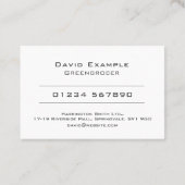 Greengrocer met Foto van Holder Visitekaartje (Achterkant)