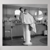 Greenhills, Ohio Barbershop, 1930 Poster (Voorkant)