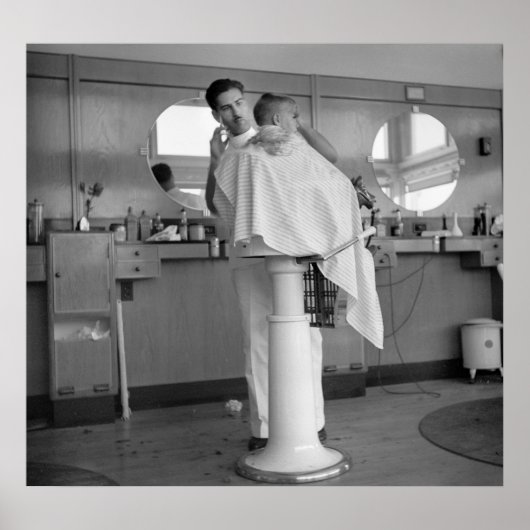 Greenhills, Ohio Barbershop, 1930 Poster (Voorkant)