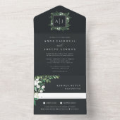 Greenhouse | Botanische bruiloft met Waterverf van All In One Uitnodiging (Binnen)