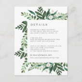 Greenhouse | Botanische gastgegevens Waterverf Informatiekaartje (Voorkant)