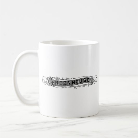  Greenhouse-typografie Koffiemok (Links)