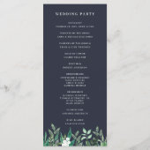 Greenhouse | Waterverf Botanical Wedding Ceremony Programmakaart (Achterkant)