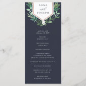 Greenhouse | Waterverf Botanical Wedding Ceremony Programmakaart (Voorkant)