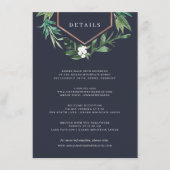 Greenhouse | Waterverf Botanische bruiloft — Gegev Informatiekaartje (Voorkant)