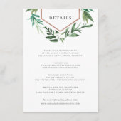 Greenhouse | Waterverf Botanische bruiloft — Gegev Informatiekaartje (Voorkant)