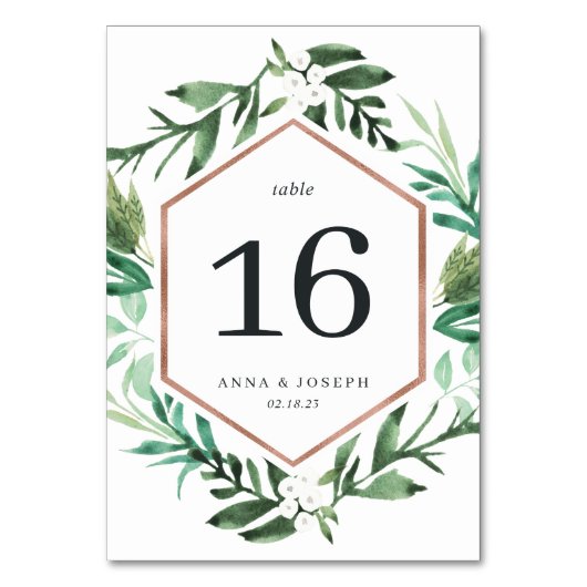 Greenhouse | Waterverf Botanische bruiloft Kaart (Achterkant)