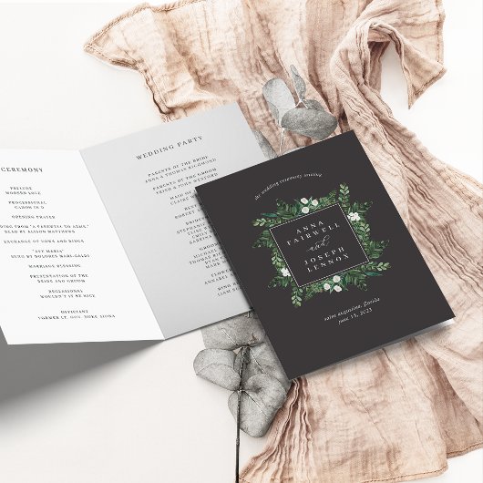 Greenhouse | Waterverf Botanische bruiloft Programma