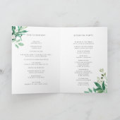 Greenhouse | Waterverf Botanische bruiloft Programma (Binnen)