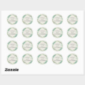 Greenhouse | Waterverf Botanische bruiloft Ronde Sticker (Vel)