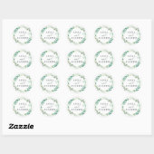 Greenhouse | Waterverf Botanische bruiloft Ronde Sticker (Vel)