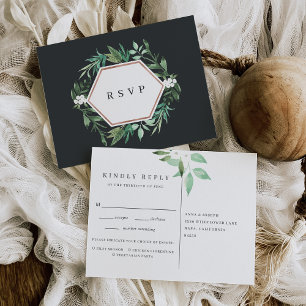 Greenhouse Waterverf Keuze uit botanische maalti Uitnodiging Briefkaart