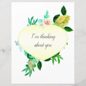 Greenie Magnolia Floral Writing Paper (Achterkant)