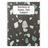 Greenish Accent & Earthtones Terrazzo Pattern Notitieboek (Voorkant)