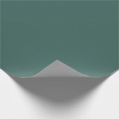 Greenish Gray Viridian Green Pop Of Color Cadeaupapier (Hoek)