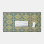 Greenish Retro Vintage Pattern Bureaumat (Keyboard & Muis)