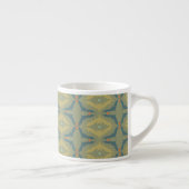Greenish Retro Vintage Pattern Espresso Kop (Rechts)