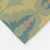 Greenish Retro Vintage Pattern Fleece Deken (Hoek)