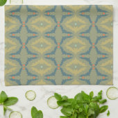 Greenish Retro Vintage Pattern Theedoek (Gevouwen)