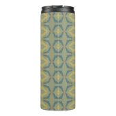 Greenish Retro Vintage Pattern Thermosbeker (Achterkant)