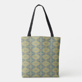 Greenish Retro Vintage Pattern Tote Bag (Achterkant)