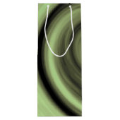 Greenish Swirl Wijn Cadeautas (Achterkant)
