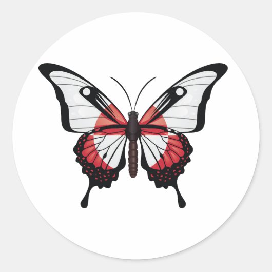 Greenland Butterfly X3 Ronde Sticker (Voorkant)
