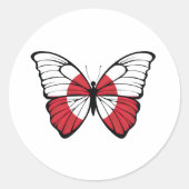Greenland Butterfly X4 Ronde Sticker (Voorkant)