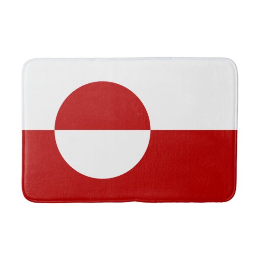 Greenland country flag bath mat rug (Voorkant)