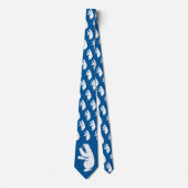Greenland Emblem Tie, Blue, Large Polar Bear Stropdas (Voorkant)