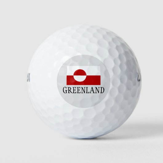 Greenland flag golf ball set golfballen (Voorkant)