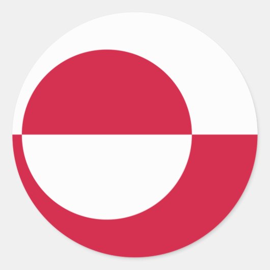 Greenland flag  ronde sticker (Voorkant)