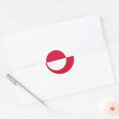 Greenland flag  ronde sticker (Envelop)
