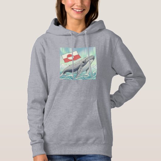 Greenland Free as a Whale Hoodie (Voorkant)