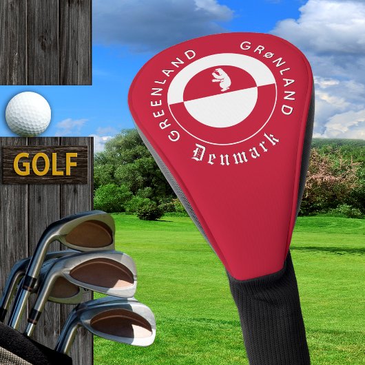Greenland Golf Head Cover, Bear, Greenland Flag Golfheadcover
