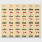 Greenland Is Not for Sale Polar Bear With Flag Cadeaupapier (Vlak)