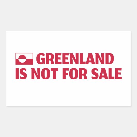 Greenland is not for sale! rechthoekige sticker (Voorkant)