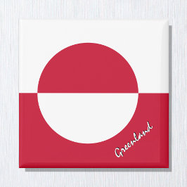 Greenland Magnet, Patriotic, Greenland Flag Magneet