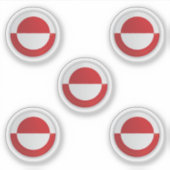 Greenland Round Icon X4 Sticker (Voorkant)