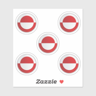 Greenland Round Icon X4 Sticker